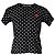 Camiseta de algodón negro con emblema de corazón y lunares PLAY de Comme des Garcons