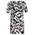 Diane Von Furstenberg Kleid mit Zebramuster aus schwarzer und weißer Seide  ref.952146