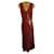 Kenzo Jungle Femme Vintage 90's Robe crayon sans manches en lin rouille UK 16 Bordeaux  ref.952333