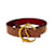 Christian Louboutin Logo Belt Antic Gold 35 CALF Brown Leather  ref.952573