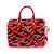 Speedy Louis Vuitton Schnelle Bandouliere 30 Tasche mit Monogramm Urs Fischer Rot Leinwand  ref.952617