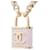 Chanel Coco Chain Necklace Padlock Purple Leather Gold Pink Metal  ref.952691