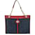 Gucci Maxi Rajah Tote Blue & Red Leather  ref.952717