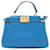Fendi Peekaboo Micro Leather Blue 2-Way Top-handle  ref.952733