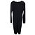 Abito midi Jil Sander a maniche lunghe in viscosa nera Nero - vista 2