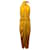 Autre Marque Johanna Ortiz Vastness of the Sea Maxi Dress in Gold Viscose Golden Cellulose fibre  ref.953686