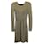 Burberry-Kleid mit gerafftem Oberteil aus olivgrüner Viskose Zellulosefaser  ref.953715