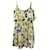 Dolce & Gabbana Minivestido floral ombro a ombro em algodão estampado amarelo  ref.953735