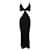 Cult Gaia Serita Cut-Out-Kleid aus schwarzer Baumwolle  ref.953749