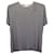 Camiseta con cuello redondo a rayas en rayón gris de Saint Laurent Rayo Fibra de celulosa  ref.953773