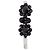 Mini Fermaglio Fiore - Simone Rocha - Cristallo - Nero