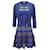 Alaïa Alaia Sleeveless Sheer Panel Dress w/ Front Zip Jacket in Blue Viscose Cellulose fibre  ref.953982