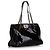 Chanel Black Patent Boy Reverso Shopping Tote Nero - vista 2