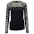 Akris Semi Sheer Polka Dot Long Sleeve Top in Black Polyester  ref.954745