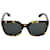Alexander McQueen AM0042S Eckige Sonnenbrille in Schildpattoptik aus braunem Acetat Zellulosefaser  ref.954776