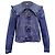 Chaqueta vaquera con cuello de volantes Ganni en algodón azul