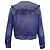 Chaqueta vaquera con cuello de volantes Ganni en algodón azul - vista 3