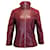 Escada Sport Mock Neck Zip Front Jacket in Red Leather  ref.954836