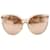 LINDA FARROW 496 C5 Übergroße Sonnenbrille aus goldfarbenem Acetat Golden Zellulosefaser  ref.954860