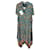 Diane von Furstenberg Vestido midi estampado Kendyl com cinto em viscose multicolorida Fibra de celulose  ref.954883