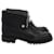 Alexander McQueen Folded Overlay Zip Ankle Boots in Black Leather  ref.954885