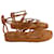 Gianvito Rossi Rope Ankle Tie Sandals in Brown Leather  ref.954943