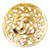 Chanel Spilla rotonda CC D'oro Metallo  ref.955022
