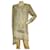Roberto Cavalli Gris Imprimé 100% Mini robe courte en soie à manches longues asymétriques 42  ref.955047