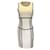 Michael Kors Ivory / Black Leather Trimmed Sleeveless Wool Crepe Dress Cream  ref.955212
