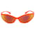 Balenciaga 90s occhiali da sole ovali in nylon arancione  ref.955281