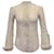 Blusa com detalhe de renda Alexander McQueen em seda crua Branco  ref.955287