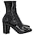 Louis Vuitton Silhouette Stiefeletten aus schwarzem Lackleder  ref.955804