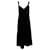 Off White Off-White Sleeveless Midi Dress in Black Polyester  ref.955893
