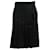 Victoria Beckham Pleated Mid Length Skirt in Navy Blue Cotton Denim  ref.955959