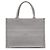 Borsa a libro ricamata Cannage media grigia Dior Marrone