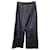 Pantalones de pierna recta Oscar De La Renta en cuero negro  ref.956300