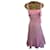 Autre Marque Paule Vasseur Rose Vestido de ocasión de seda rosa Reino Unido 8/10 US 4/6  ref.956389