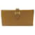Hermès VINTAGE HERMES BEARN LEATHER SWIFT GOLD WALLET WALLET Camel  ref.956727
