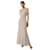 Coast - Robe longue en mousseline de soie crème à épaules dénudées pour femmes, Demoiselle d'honneur, Prom Royaume-Uni 12 US 8 Polyester Écru  ref.956802