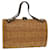 FENDI Straw Bag Zucca Canvas Hand Bag Rattan Brown Auth 44394 Wood  ref.956833
