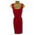 Autre Marque Vestido feminino sem manga vermelho escuro James Lakeland, Escritório Reino Unido 10 Poliamida Acetato  ref.956929