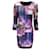 Roberto Cavalli Purple / Black Multi Printed Long Sleeved Viscose Stretch Dress Multiple colors  ref.956964