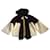***Dolce & Gabbana Fur Coat Black White Leather Polyester Acrylic  ref.956987
