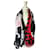 Pareo Chanel Coco negro blanco rojo algodón Roja  - vista 2