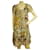 ETRO Mini abito in seta a balze a strati a maniche corte con stampa floreale multicolore 42  ref.957427