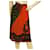 Etro Orange 100% Jupe mi-longue en soie plissée avec cordon de serrage au genou Taille 44 Multicolore  ref.957429