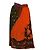 Etro Orange 100% Jupe mi-longue en soie plissée avec cordon de serrage au genou Taille 44 Multicolore - vue 8