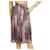 Etro Purple 100% Silk Pleated Drawstring Knee Length Midi Skirt Size 40  ref.957431