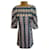MILLY New York Womens Teal Black Short Sleeve Silk Dress US 6 UK 10 EU 38 Blue  ref.957456