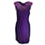 Autre Marque S t. Vestido midi de punto de viscosa con forro de seda violeta de John Púrpura  ref.957689